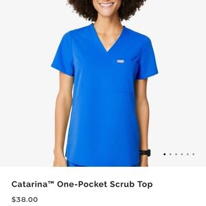 Figs Royal Blue scrub top. Worn 5-6 times. Perfect condition. Size medium.